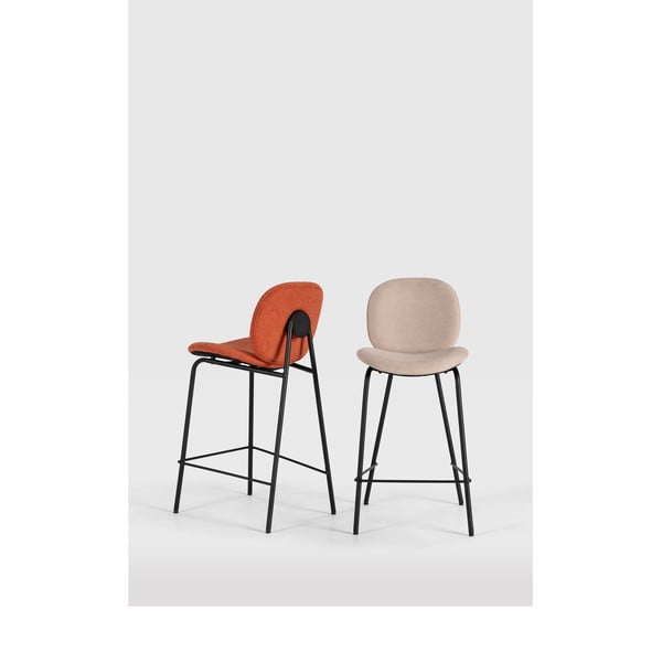 Barové židle v sadě 2 ks v cihlové barvě (výška sedáku 65 cm) Cori – Marckeric-image-1