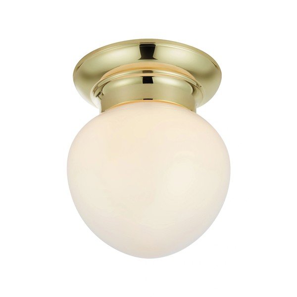 Bílé/v mosazné barvě stropní svítidlo se skleněným stínidlem Ronda – Markslöjd