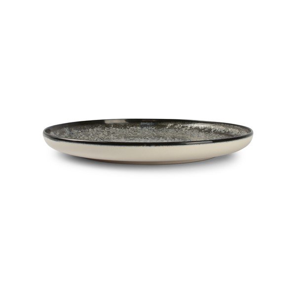 Černý/krémový talíř z kameniny ø 27 cm Gravel – ONA-image-2