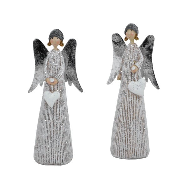 Sada 2 dekorativních vánočních sošek Ego Dekor Angels with Hats