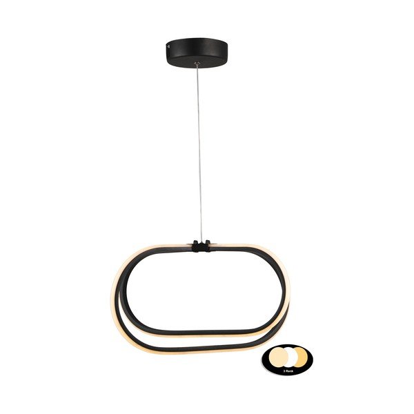 Černé kovové LED závěsné svítidlo ø 42 cm Loca – Squid Lighting