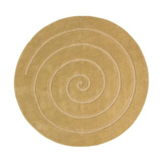 Béžový vlněný koberec Think Rugs Spiral, ⌀ 180 cm