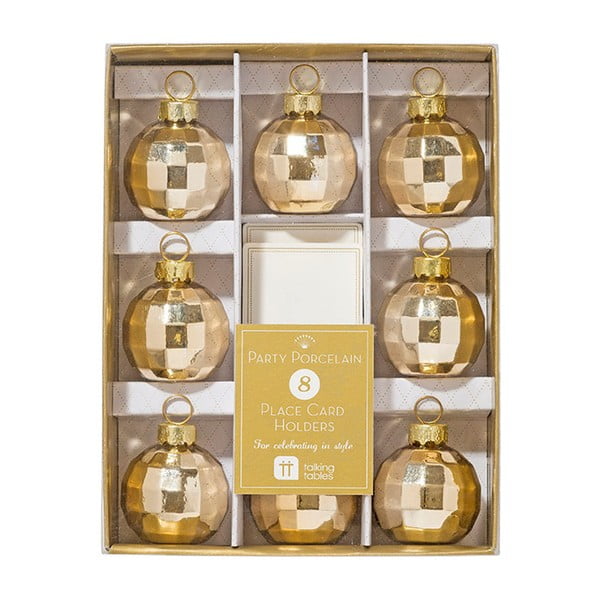 Sada 8 držátek na jmenovky Talking tables Porcelain Party-image-1