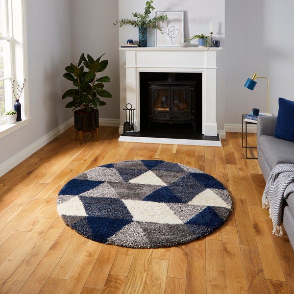 Koberec Think Rugs Royal Nomadic Lagoon Triangle, ø 160 cm-image-1