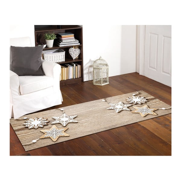 Vysoce odolný koberec Webtappeti Natale Sweet Snowflakes, 60 x 110 cm