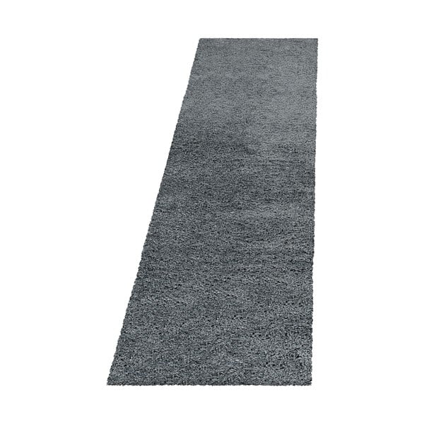Šedý běhoun 80x250 cm Fluffy – Ayyildiz Carpets