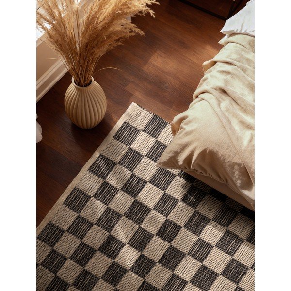 Černý/krémový ručně tkaný koberec s příměsí juty 200x300 cm Rex – Hanse Home-image-2