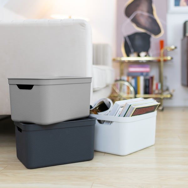 Plastový úložný box s víkem Deco  - Rotho-image-4