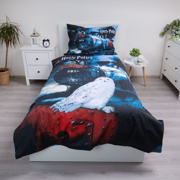 Bavlněné dětské povlečení na jednolůžko 140x200 cm Harry Potter "Hogwarts Express" – Jerry Fabrics-image-1
