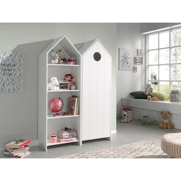 Bílá otevřená dětská šatní skříň 115x171,5 cm CASAMI – Vipack-image-1