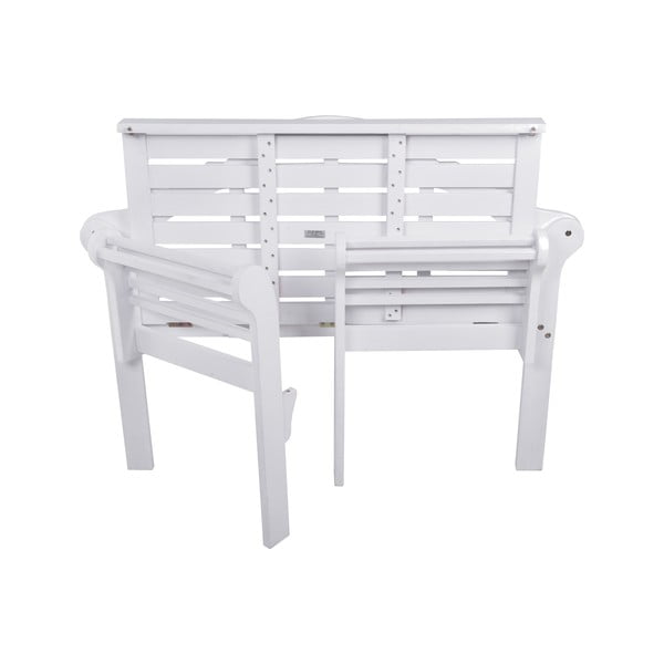 Bílá dřevěná zahradní lavice Pattaya – Garden Pleasure-image-2