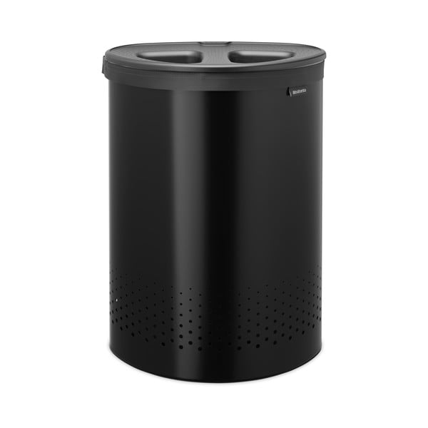 Matně černý kovový koš na prádlo 55 l Selector – Brabantia