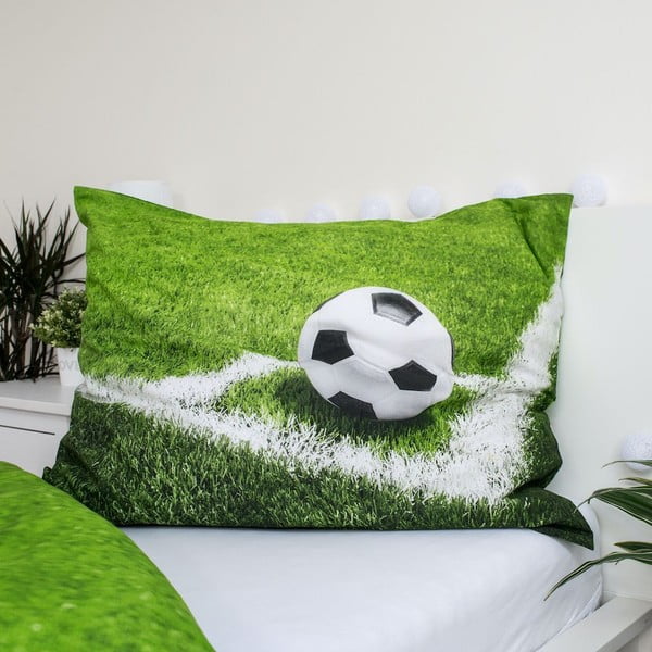 Zelené bavlněné dětské povlečení na jednolůžko 140x200 cm Football – Jerry Fabrics-image-3