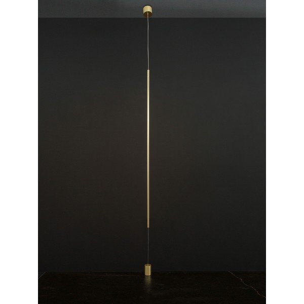 Hliníková LED stojací lampa v mosazné barvě (výška 300 cm) Elettra – Nova Luce-image-1