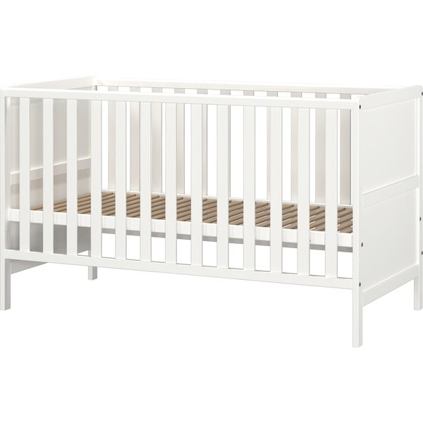 Bílá postýlka z masivního dřeva 70x140 cm Alkmaar – Germania