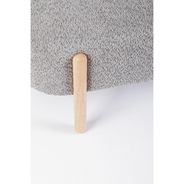 Šedá polstrovaná lavice z textilie bouclé Dayla – Bizzotto-image-1