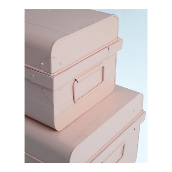 Sada 2 růžových úložných boxů Surdic Trunks-image-4