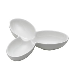 Bílá porcelánová třídílná miska Maxwell & Williams Basic, 21,5 x 21 cm