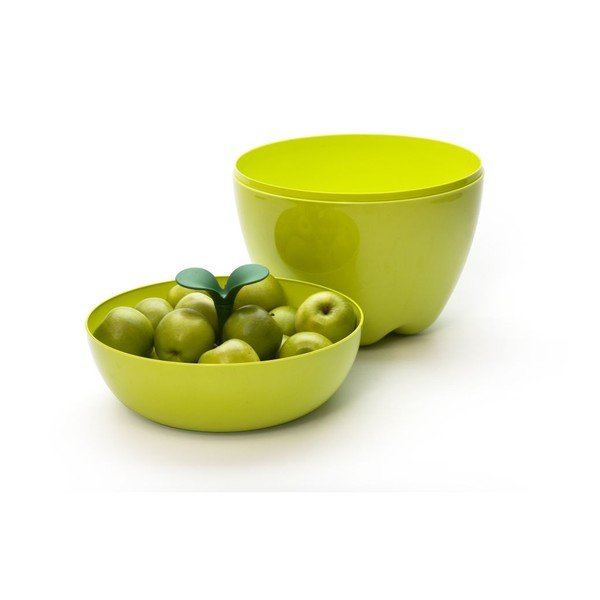 Mísa s poklopem QUALY Mini Happle Container, zelená-image-1