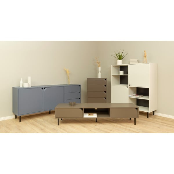 Tmavě modrá nízká komoda 177x77 cm Corner - Tenzo-image-1