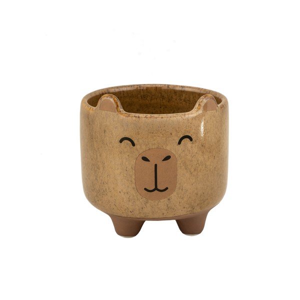 Kameninový ručně malovaný obal na květináč ø 7,5 cm Mojave Capybara – Sass & Belle