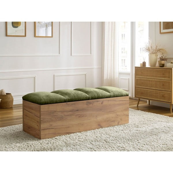 Lavice v zelené a přírodní barvě Kumo – Bobochic Paris-image-1