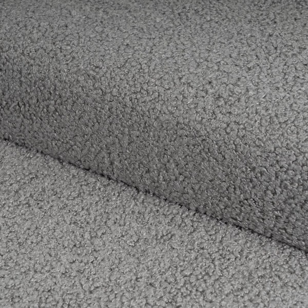 Šedý taburet z textilie bouclé Folding – Casa Selección-image-1