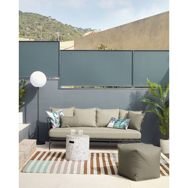 Béžová zahradní pohovka s kovovou konstrukcí Kave Home Mareluz-image-1