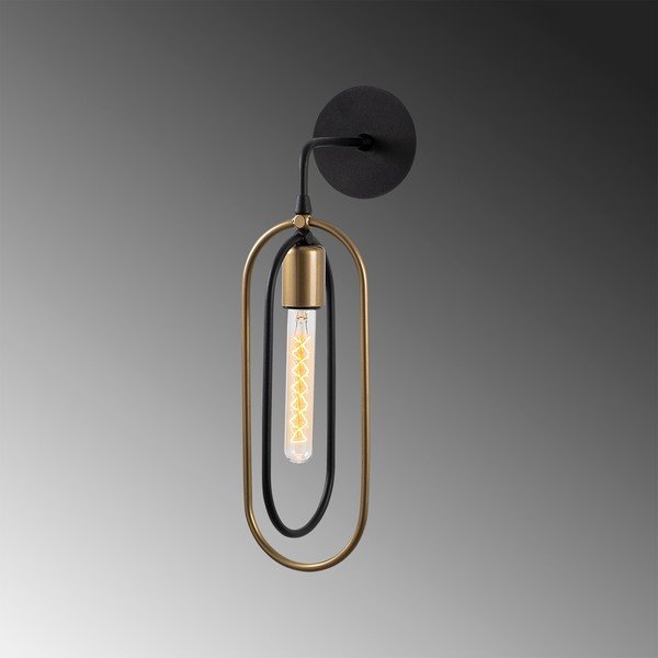 Nástěnné svítidlo v černo-zlaté barvě Cerco – Opviq lights-image-3