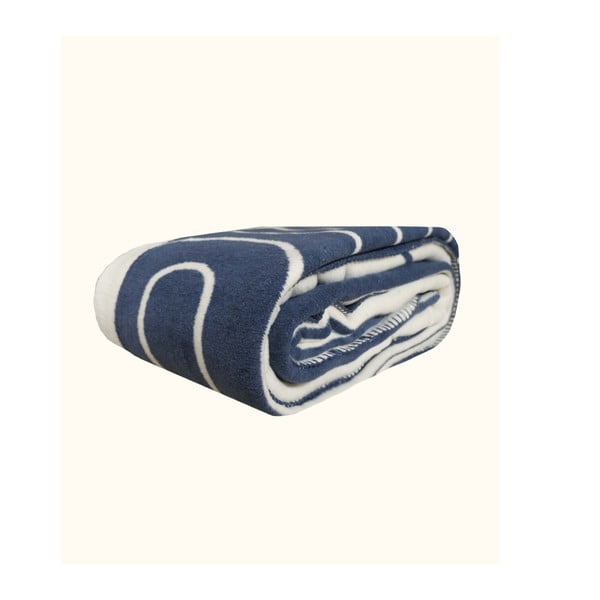 Bílo-tmavě modrý přehoz na jednolůžko 150x200 cm Twin – Oyo Concept-image-2