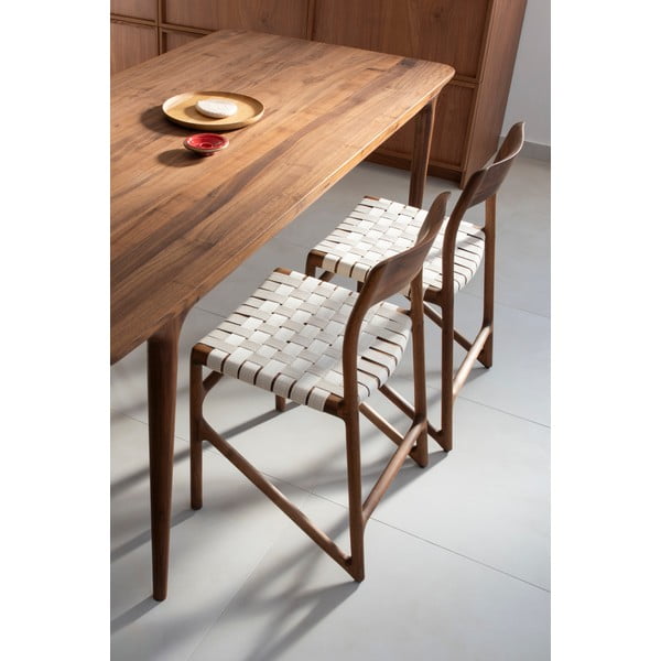 Bílá/hnědá jídelní židle Fawn – Gazzda-image-2