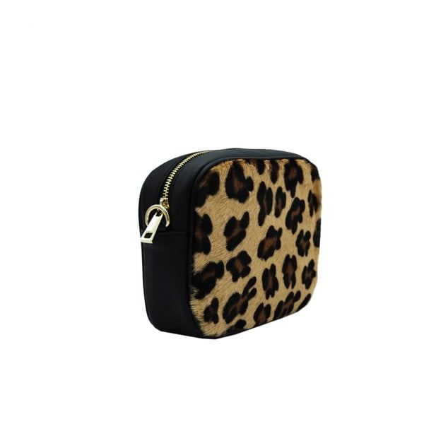 Malá kožená kabelka přes rameno Andrea Cardone Leopard