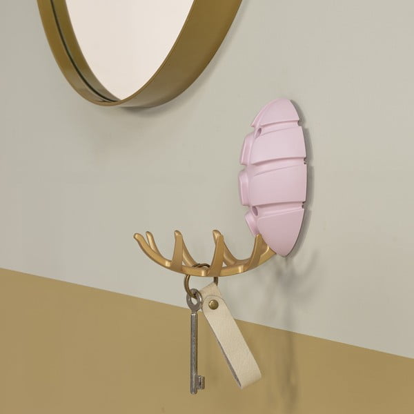 Bílý/v leskle stříbrné barvě nástěnný plastový háček Bug – Spinder Design-image-1