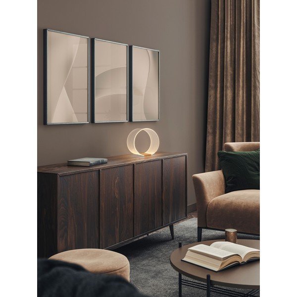 Hliníková LED stmívatelná stolní lampa ve zlaté barvě se stínidlem z akrylového skla (výška 28 cm) Valentin – Nova Luce-image-1