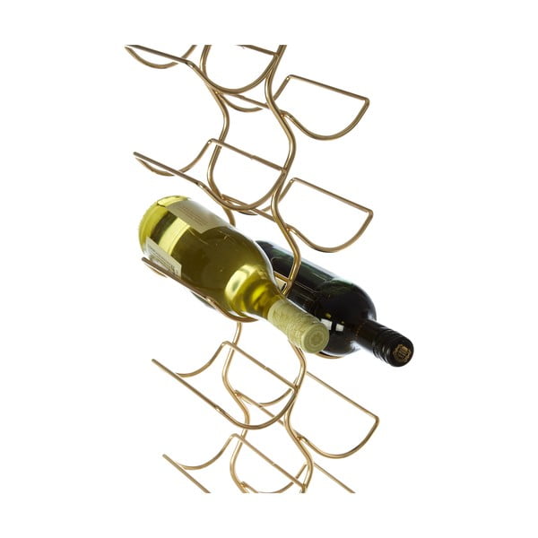 Kovový regál na víno ve zlaté barvě počet lahví 12 Wren – Premier Housewares-image-3