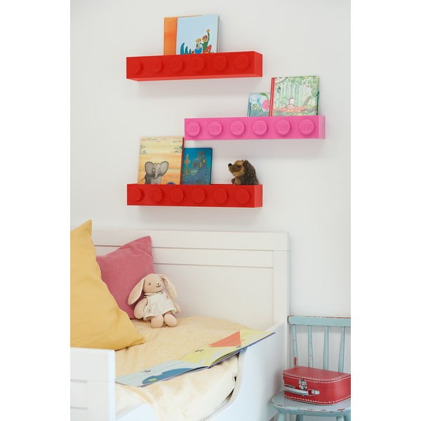 Dětská červená nástěnná polička LEGO® Sleek-image-1