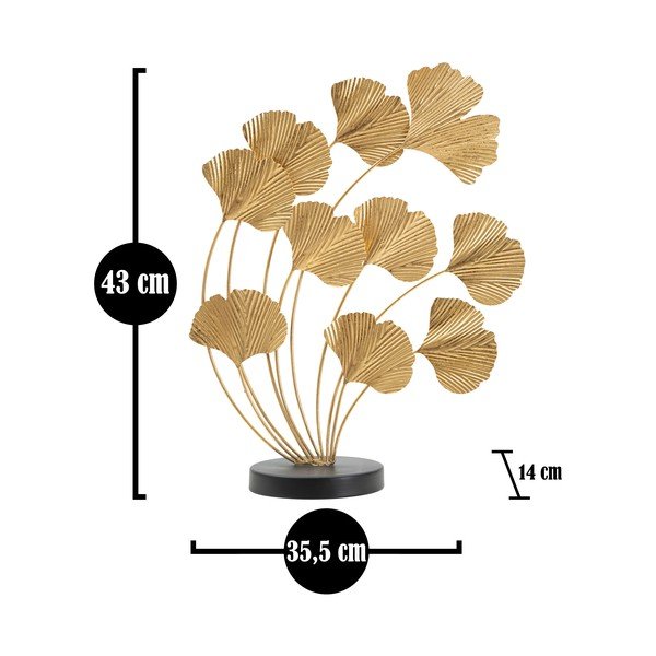 Kovová soška ve zlatém dekoru Mauro Ferretti Wind Leaf-image-2