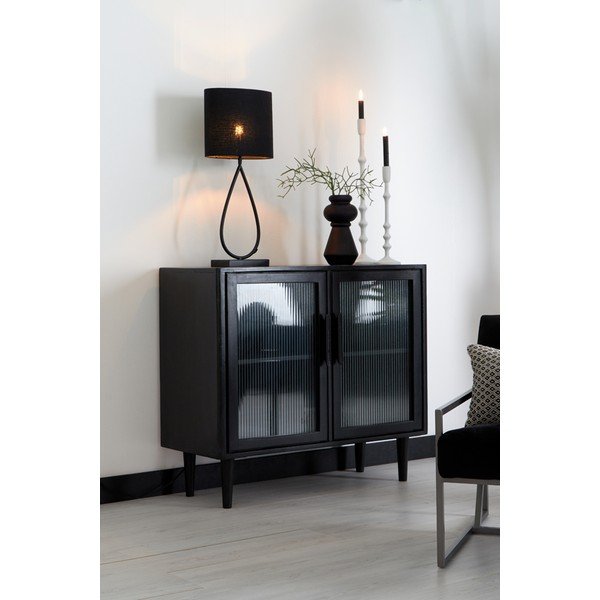 Matně černý kovový podstavec stolní lampy 51 cm Tamsu – Light & Living-image-1