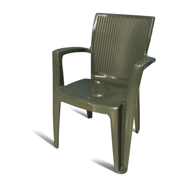 Zelená plastová stohovatelná židle Ollie