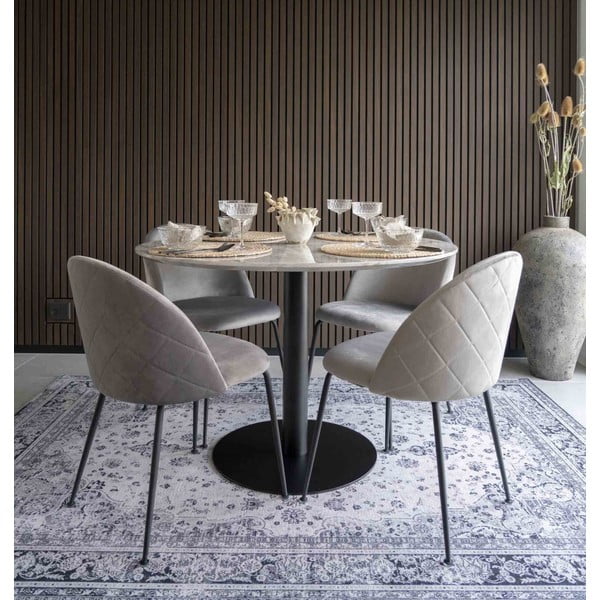 Světle šedé sametové jídelní židle v sadě 2 ks Geneve – House Nordic-image-1