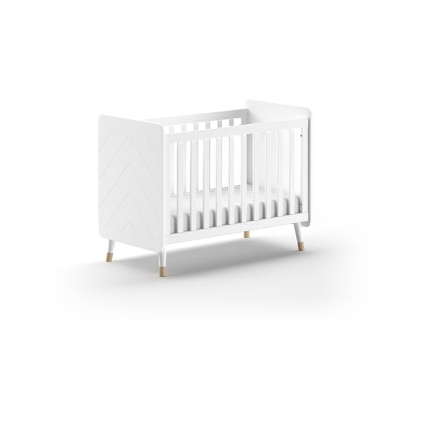 Bílá postýlka z borovicového dřeva 60x120 cm BILLY – Vipack-image-2