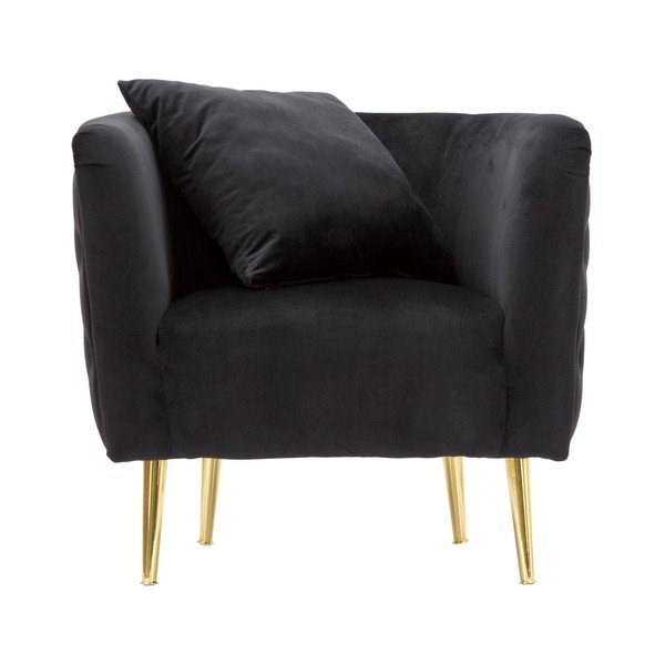 Černé sametové křeslo Bucarest – Mauro Ferretti-image-2