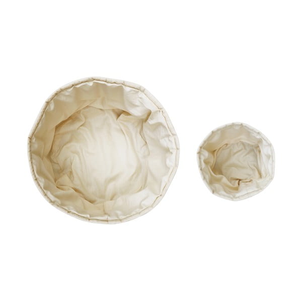 Krémové látkové dětské úložné boxy v sadě 2 ks ø 30x20 cm Bambie Natural – Lorena Canals-image-4