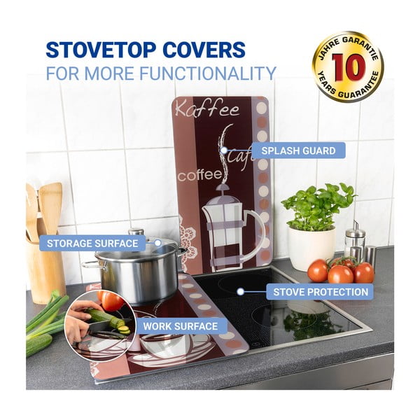 Sada 2 skleněných krytů na sporák Maximex Coffee, 52 x 30 cm-image-4
