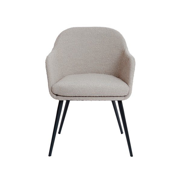 Béžové čalouněné jídelní křeslo s područkami Leone – Light & Living-image-1