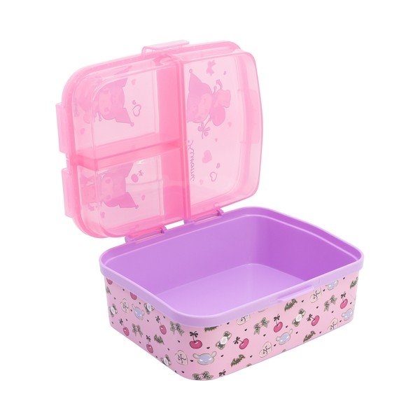 Růžový plastový dětský svačinový box Kuromi – STOR-image-2
