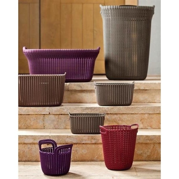 Tmavě šedý koš na prádlo Curver Knit Hamper, 57 l-image-1