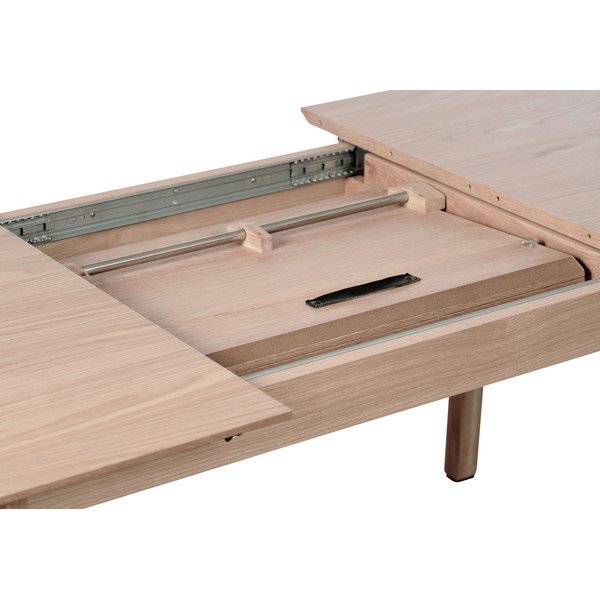 Rozkládací jídelní stůl s přídavnou deskou v dekoru dubu 95x190 cm Bari – Unique Furniture-image-2