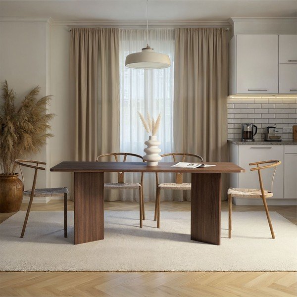 Jídelní stůl v dekoru ořechu 90x180 cm Linza – Kalune Design-image-2
