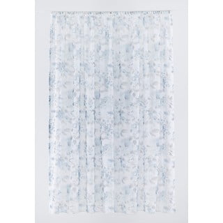 Bílo-modrá záclona 300x260 cm Elsa – Mendola Fabrics